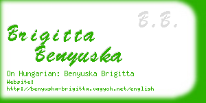 brigitta benyuska business card